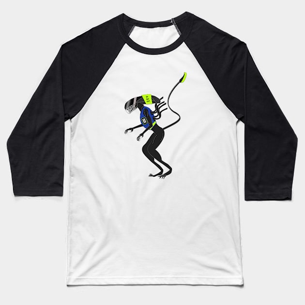 Service Alien Baseball T-Shirt by RollingMort91